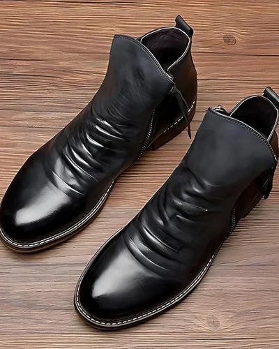 Leonardo™ - Side Zip Leather Ankle Boots