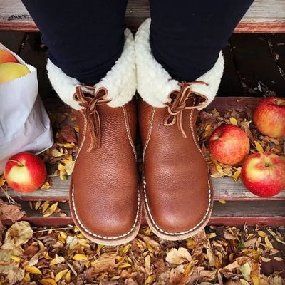 Charlot™ - Leather Boots with Wool Lining