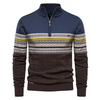 Jasper | Fair Isle half zip pullover