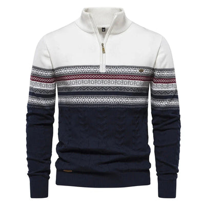 Jasper | Fair Isle half zip pullover