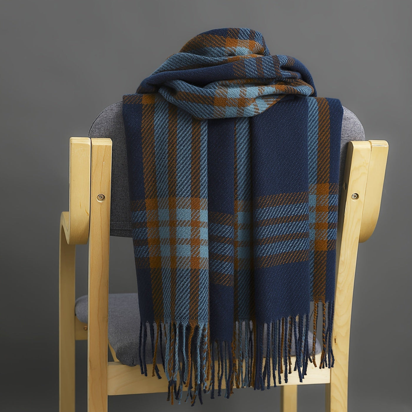 Pure Cashmere Plaid Scarf