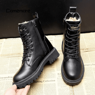 Helena - Laced winter boots with lined inside