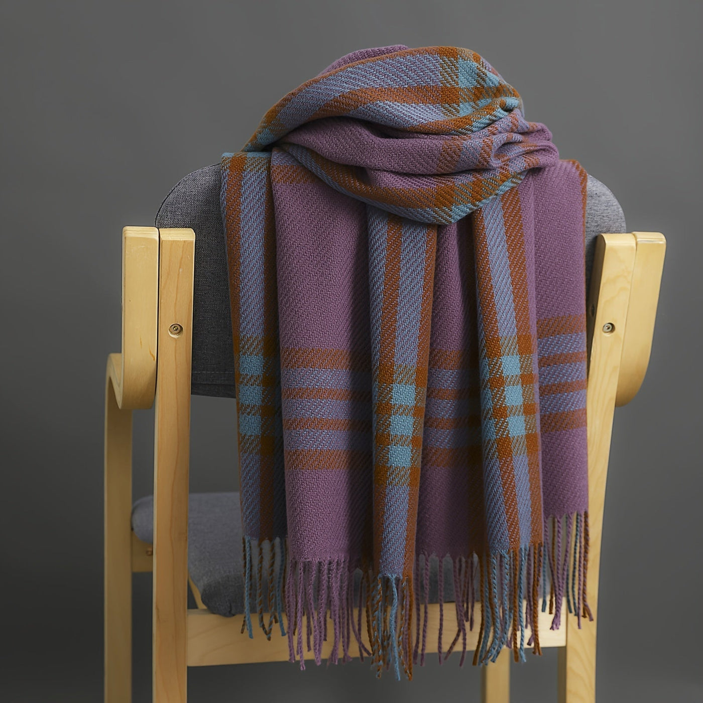 Pure Cashmere Plaid Scarf